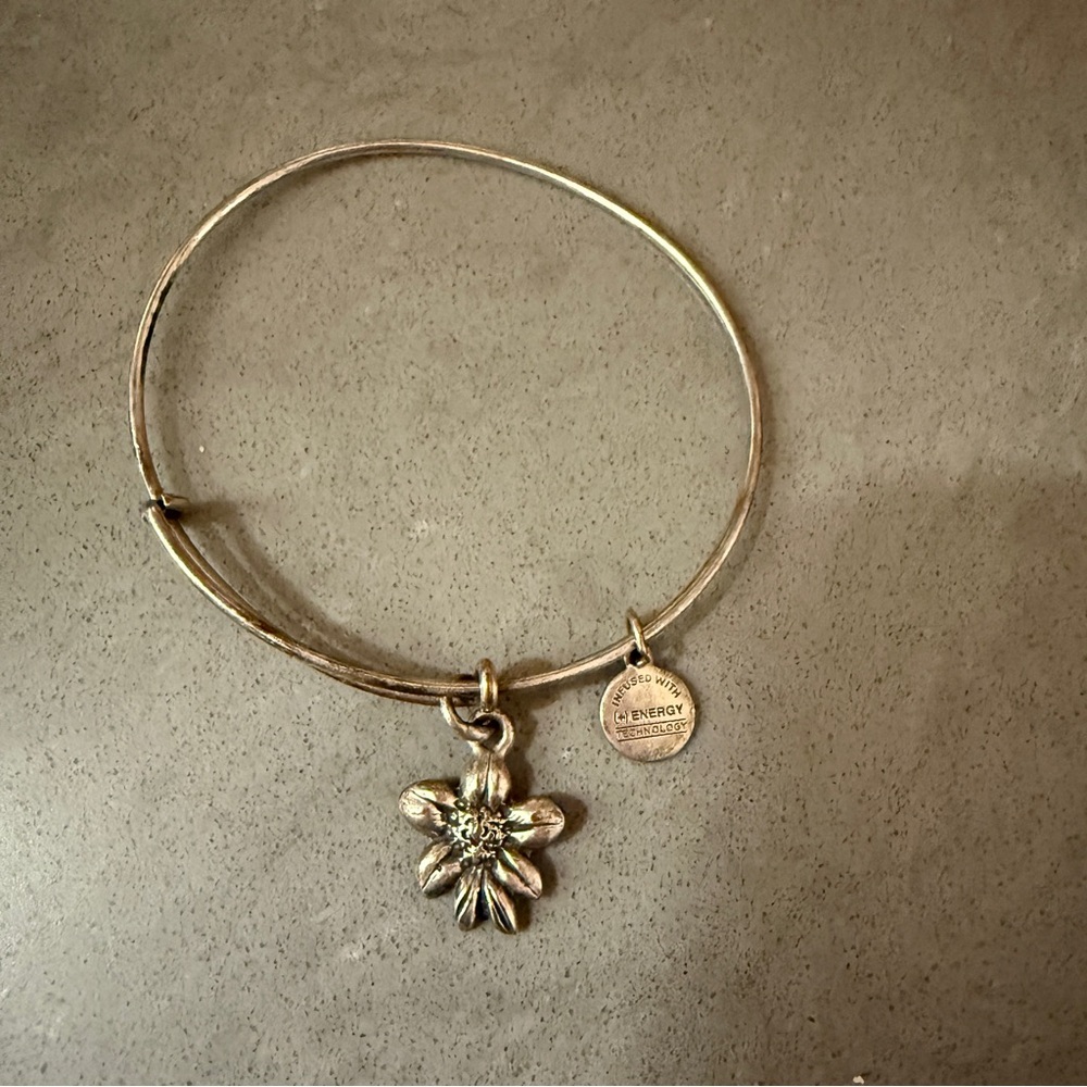 Alex and Ani Flower Charm Bracelet
